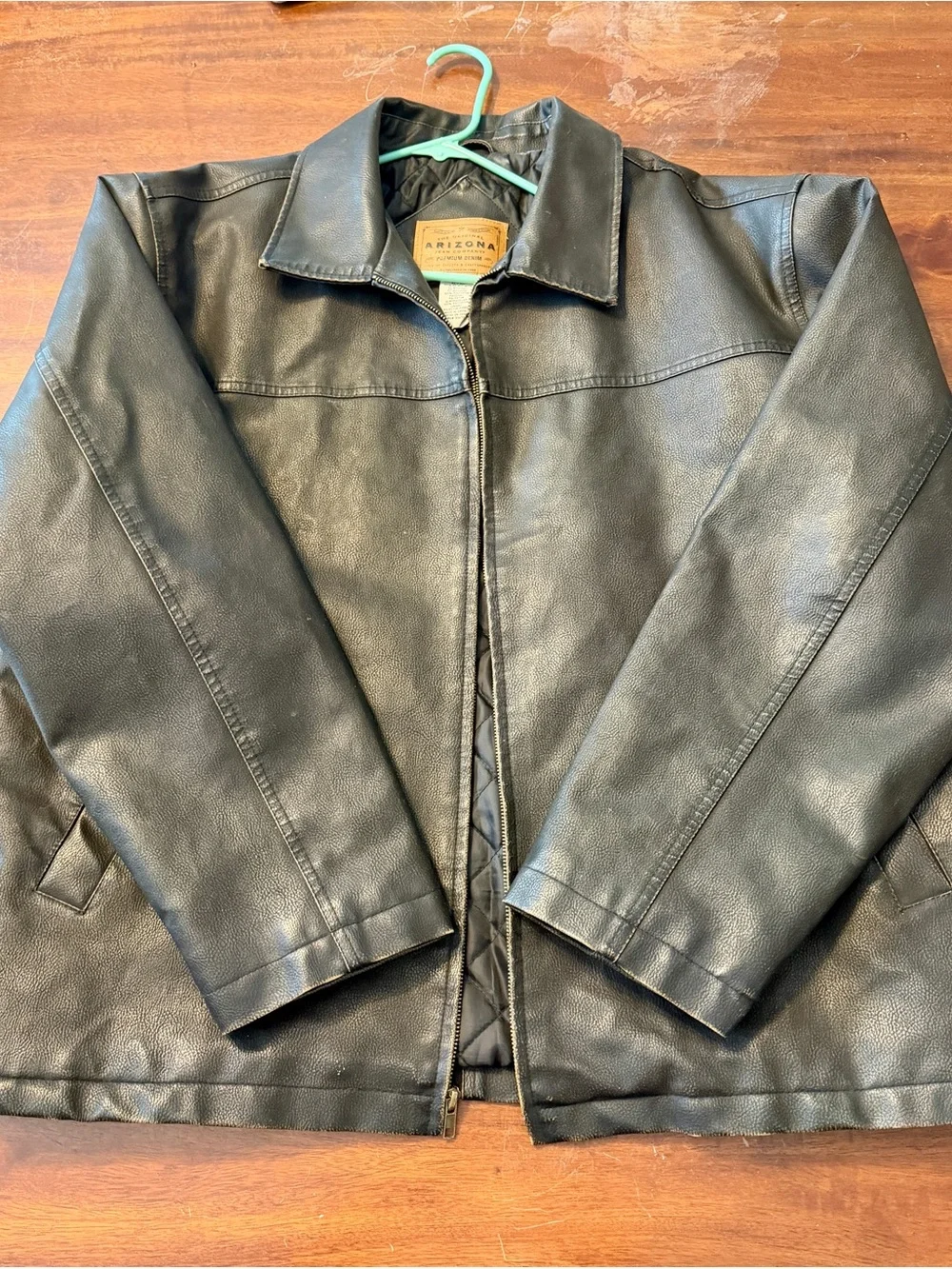 Men's brown Leather Jacket - Classic Zip Front